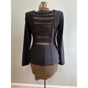 AXS black open back long sleeve athletic top size M